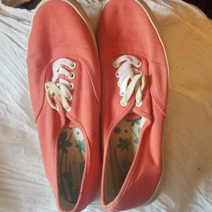 Orange casual sneakers